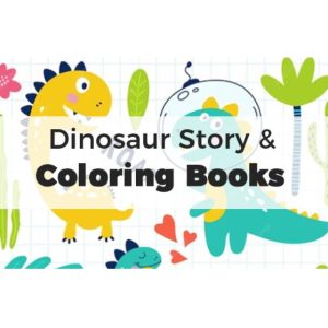 Dinosaur Story and Coloring Books – eBook with Resell Rights